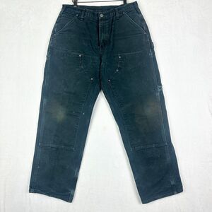 Carhartt Double Knee Loose Straight Washed Duck Dungaree Work Pants Size 34x32